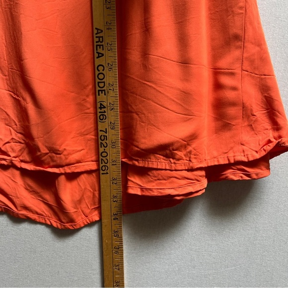 COS 100% Viscose Elegant Orange A line Women's Skirt Sz 2 - Picture 9 of 10